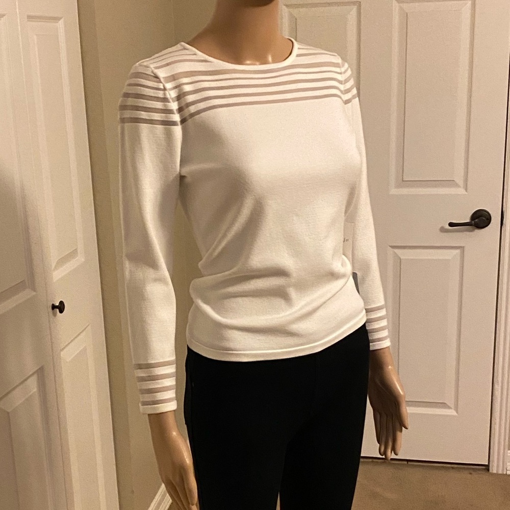 NWT ELIZA J Illusion Dressy Top